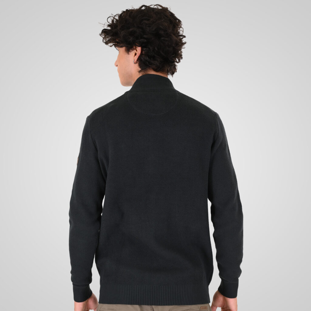 262KNIT-8077 KNITS FULL-ZIP (SPECIAL KNITTING) DEEP FOREST