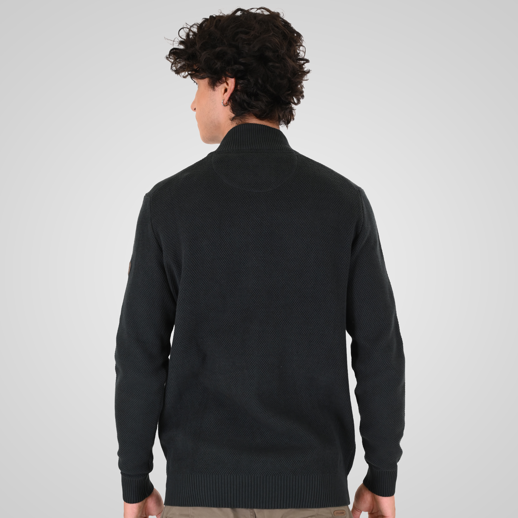 262KNIT-8077 KNITS FULL-ZIP (SPECIAL KNITTING) DEEP FOREST - Image 4