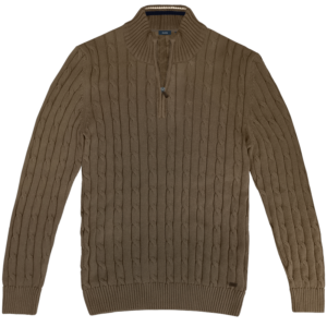 262KNIT-8080 CABLE KNITS FULL-ZIP PURO