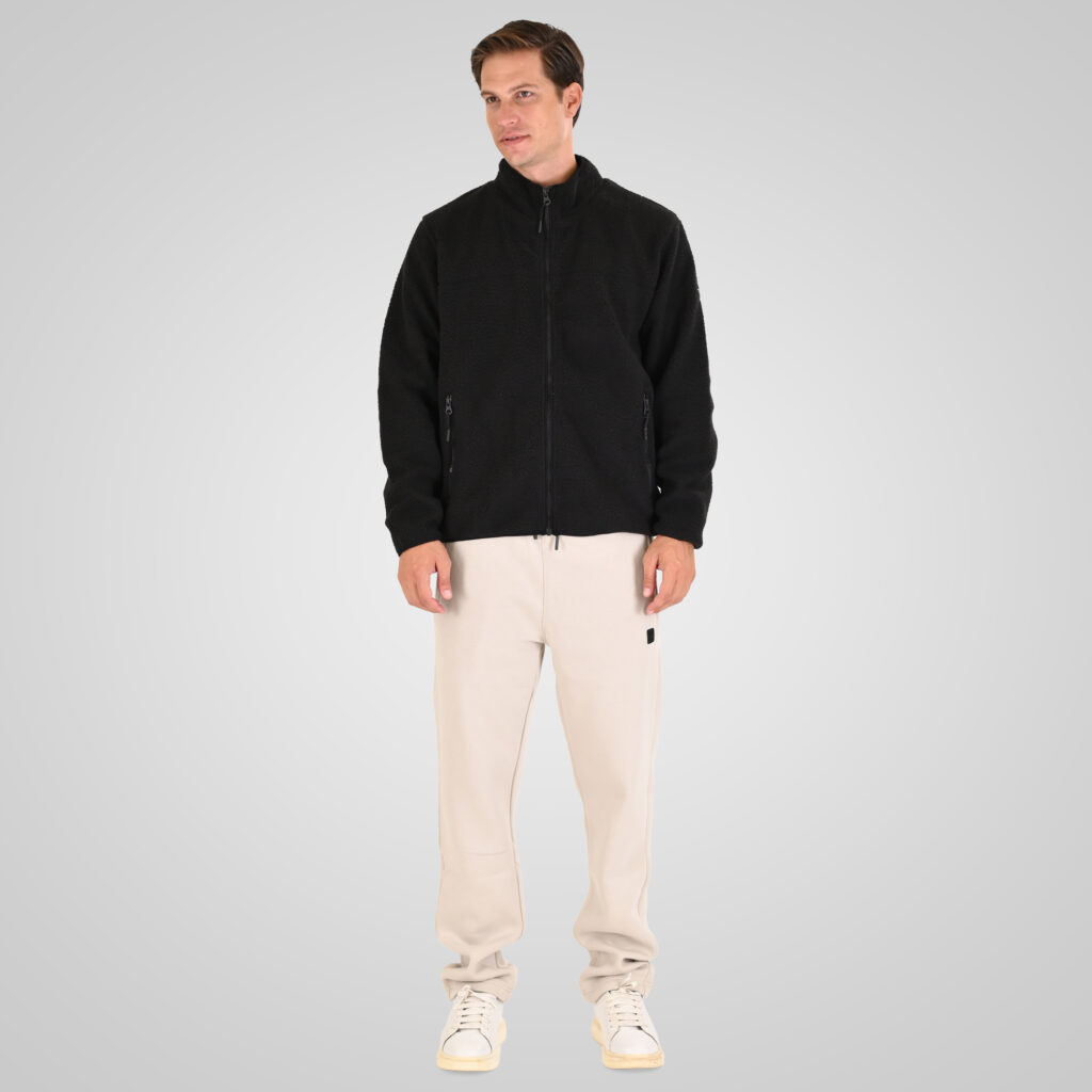 262MFT-7085 SHERPA FULL ZIP WITH ZIP BODY POCKETS BLACK