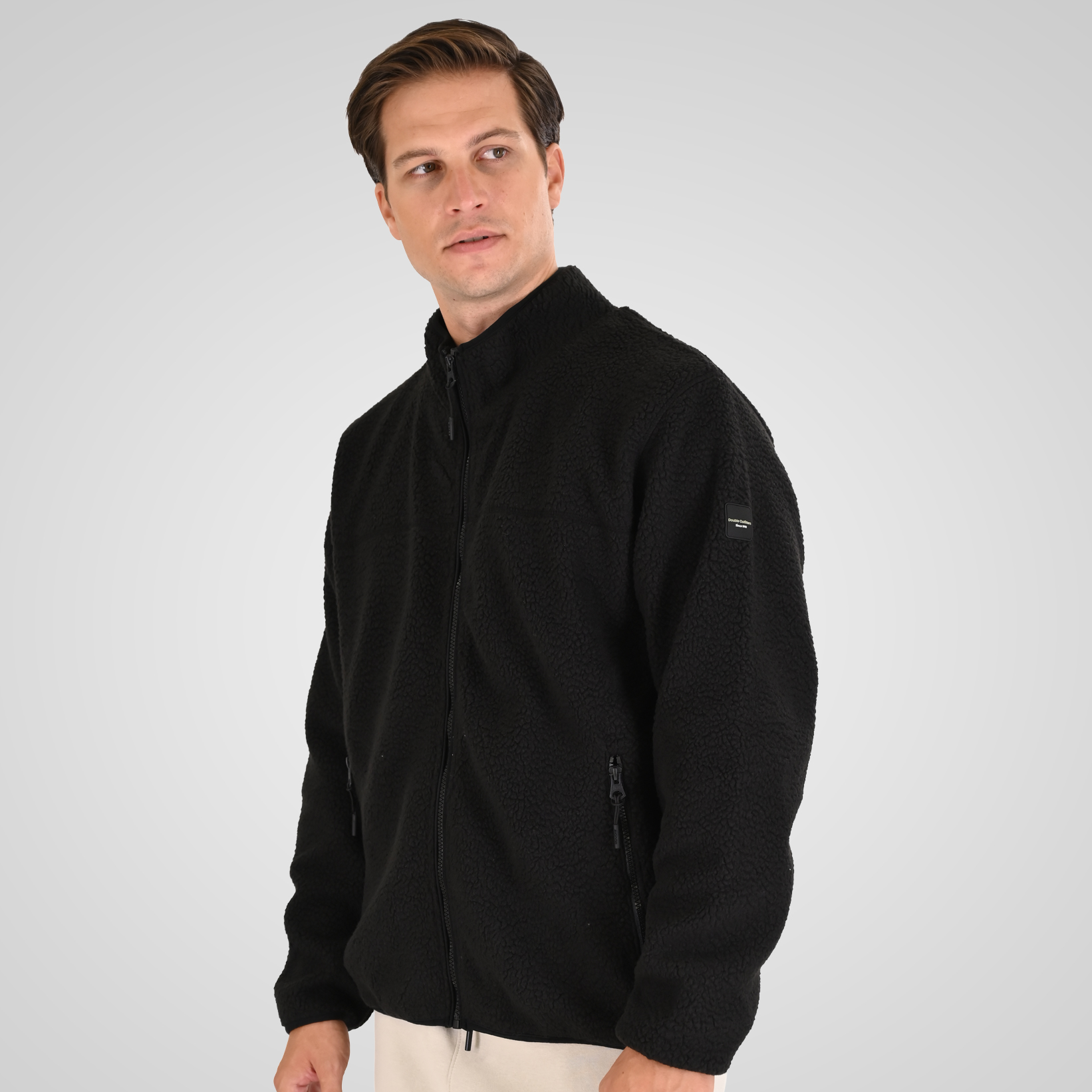 262MFT-7085 SHERPA FULL ZIP WITH ZIP BODY POCKETS BLACK - Image 3
