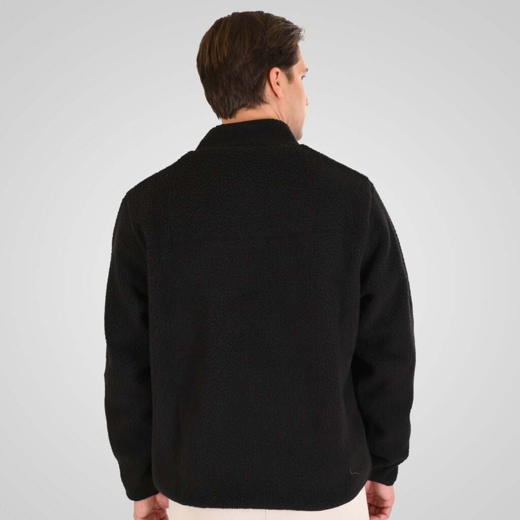 262MFT-7085 SHERPA FULL ZIP WITH ZIP BODY POCKETS BLACK