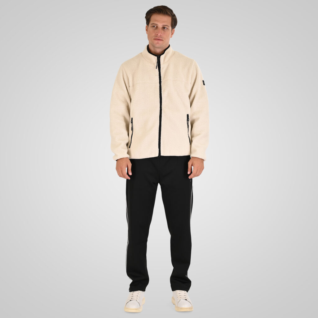 262MFT-7085 SHERPA FULL ZIP WITH ZIP BODY POCKETS OFF WHITE