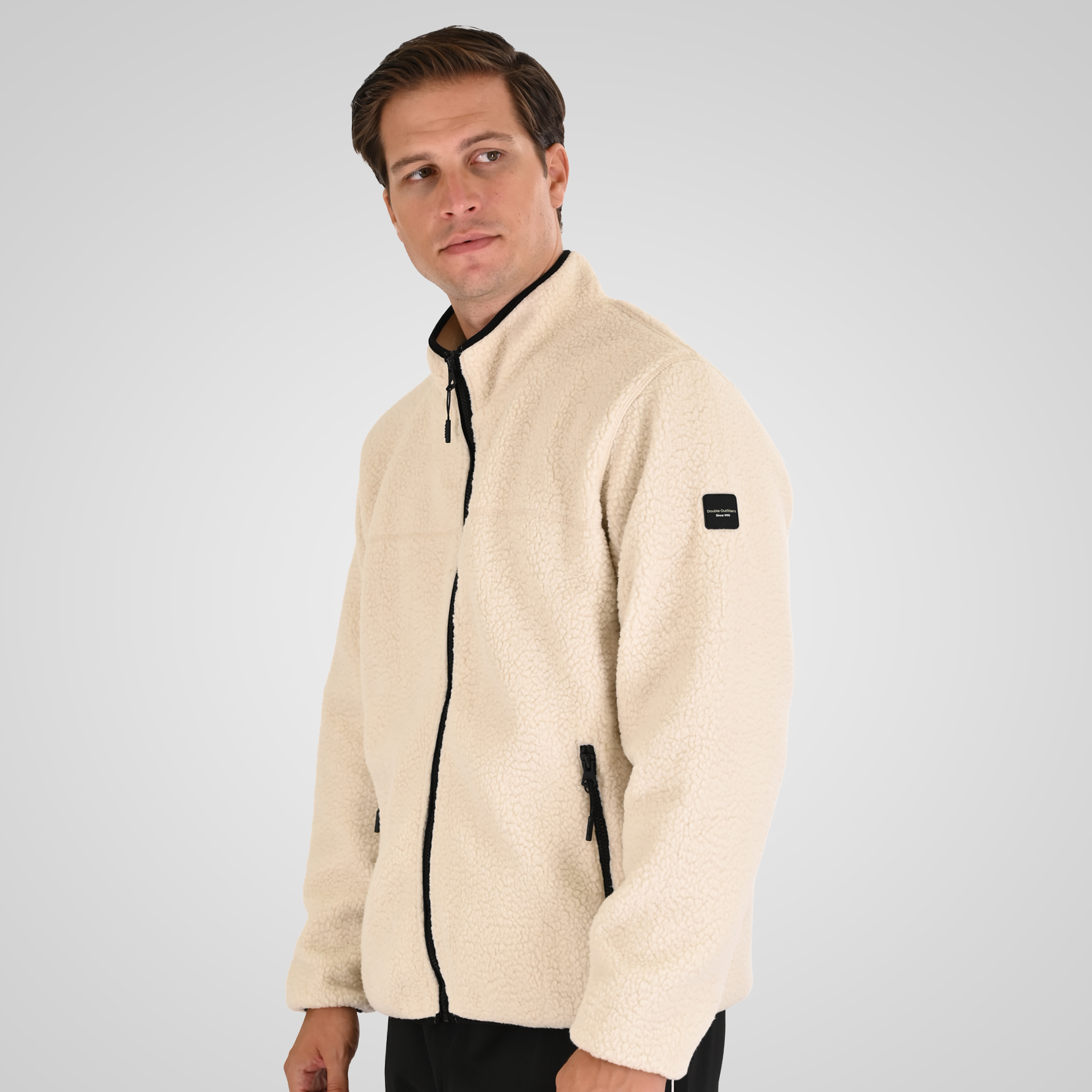 262MFT-7085 SHERPA FULL ZIP WITH ZIP BODY POCKETS OFF WHITE - Image 3
