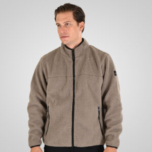 262MFT-7085 SHERPA FULL ZIP WITH ZIP BODY POCKETS TAUPE