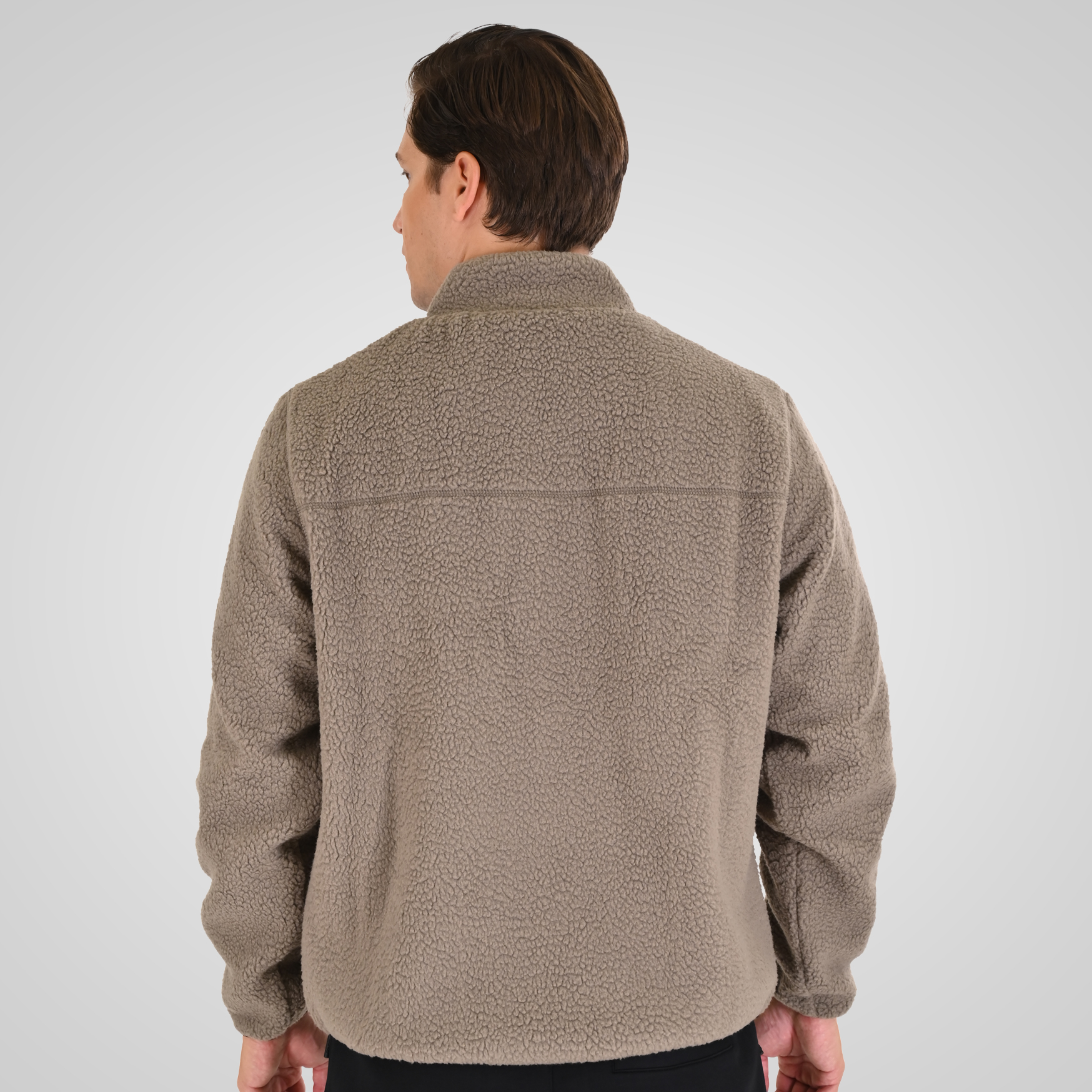 262MFT-7085 SHERPA FULL ZIP WITH ZIP BODY POCKETS TAUPE - Image 4