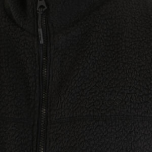 262MFT-7086 SHERPA SLEEVELESS FULL ZIP WITH CHEST EMBROIDERY BLACK - Image 5