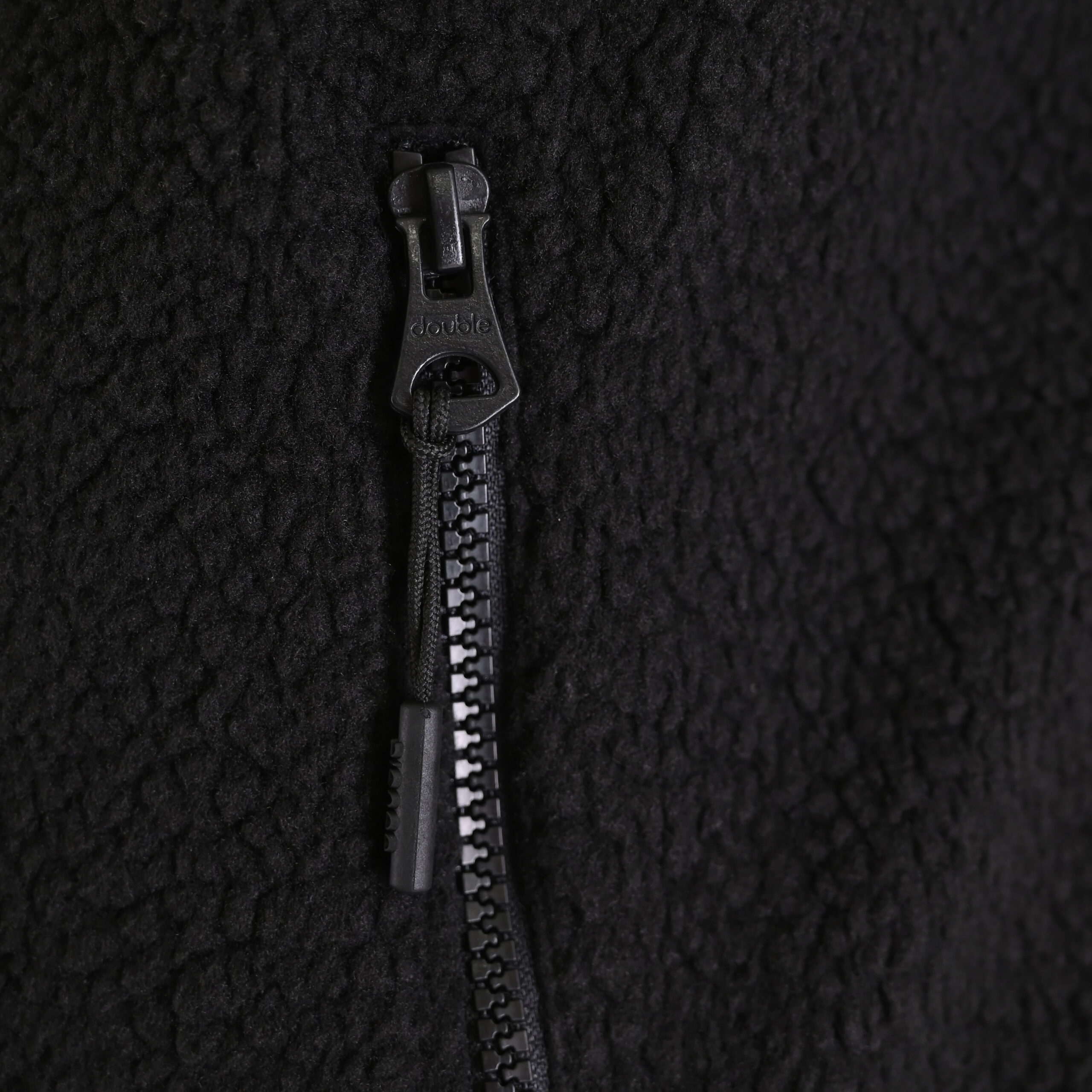 262MFT-7086 SHERPA SLEEVELESS FULL ZIP WITH CHEST EMBROIDERY BLACK - Image 6