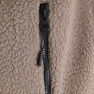 262MFT-7086 SHERPA SLEEVELESS FULL ZIP WITH CHEST EMBROIDERY TAUPE - Image 6
