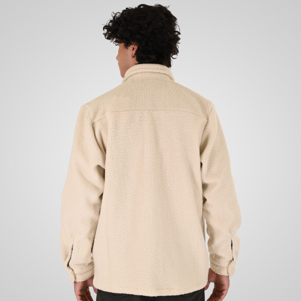 262MFT-7087 SHERPA OVERSHIRT WITH CHEST POCKETS OFF WHITE