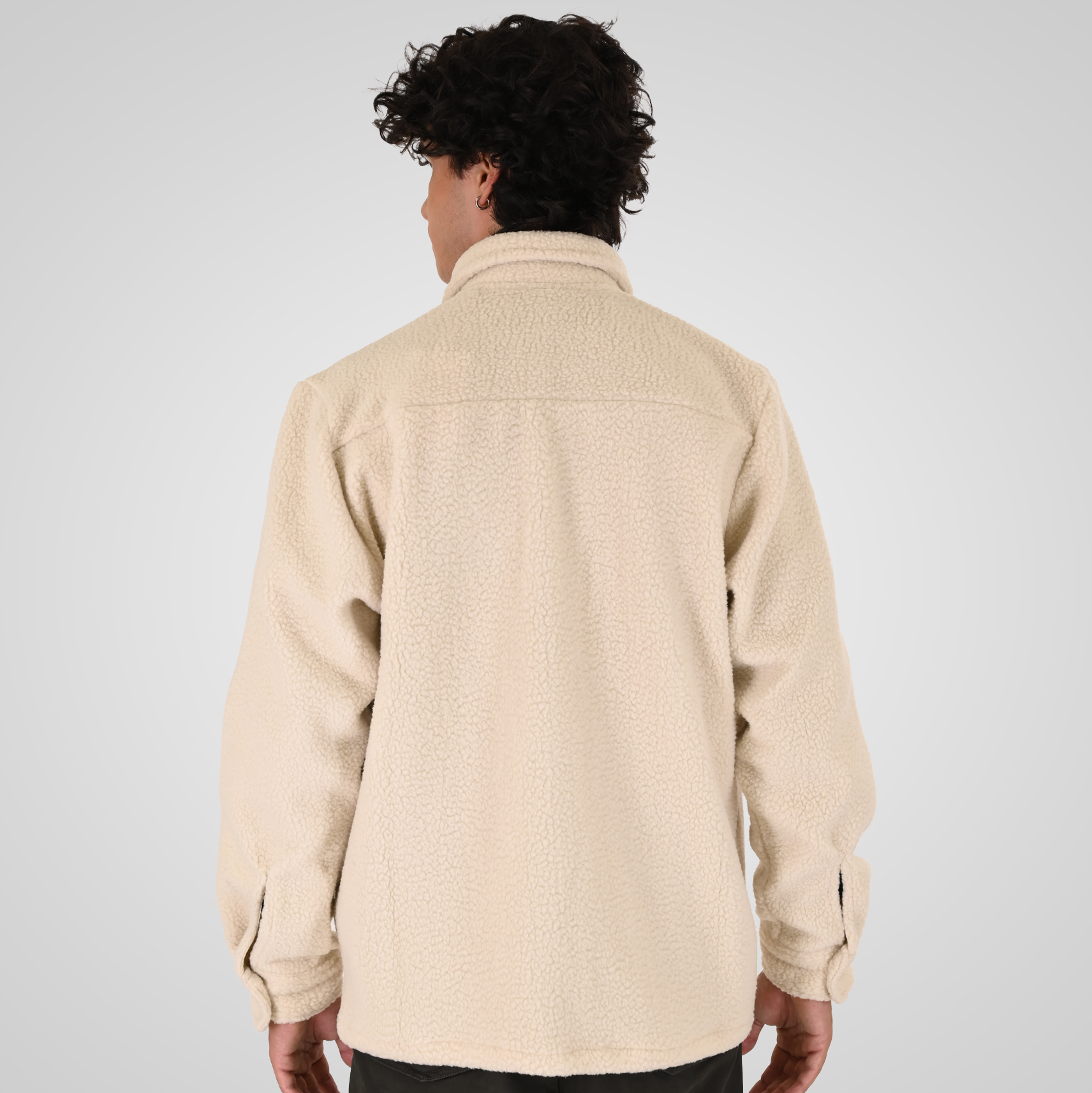 262MFT-7087 SHERPA OVERSHIRT WITH CHEST POCKETS OFF WHITE - Image 4