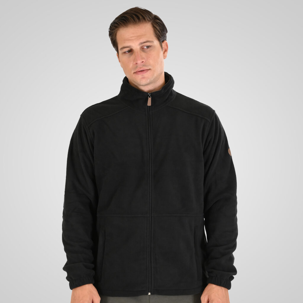 262MFT-7088 POLAR FLEECE TOP FULL-ZIP BLACK