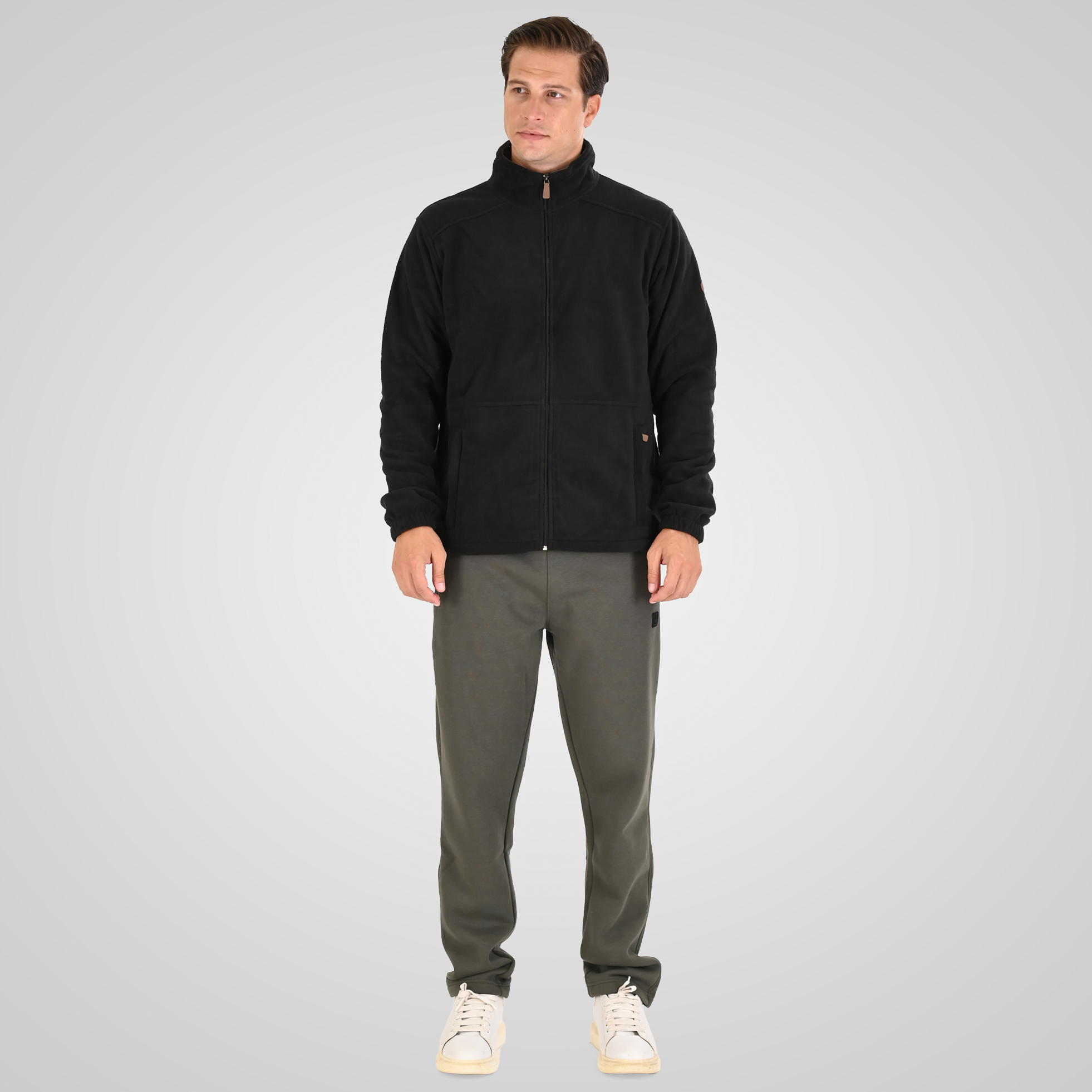262MFT-7088 POLAR FLEECE TOP FULL-ZIP BLACK - Image 2