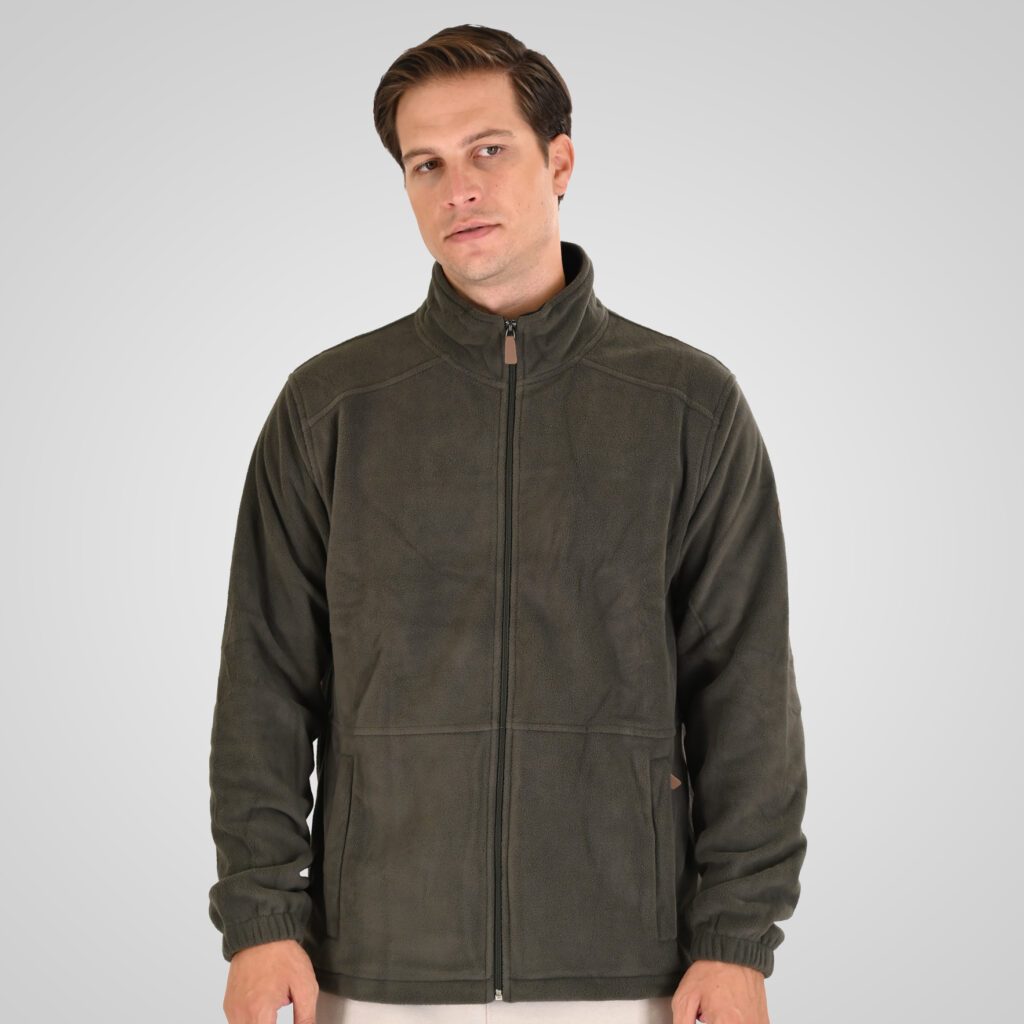 262MFT-7088 POLAR FLEECE TOP FULL-ZIP KHAKI