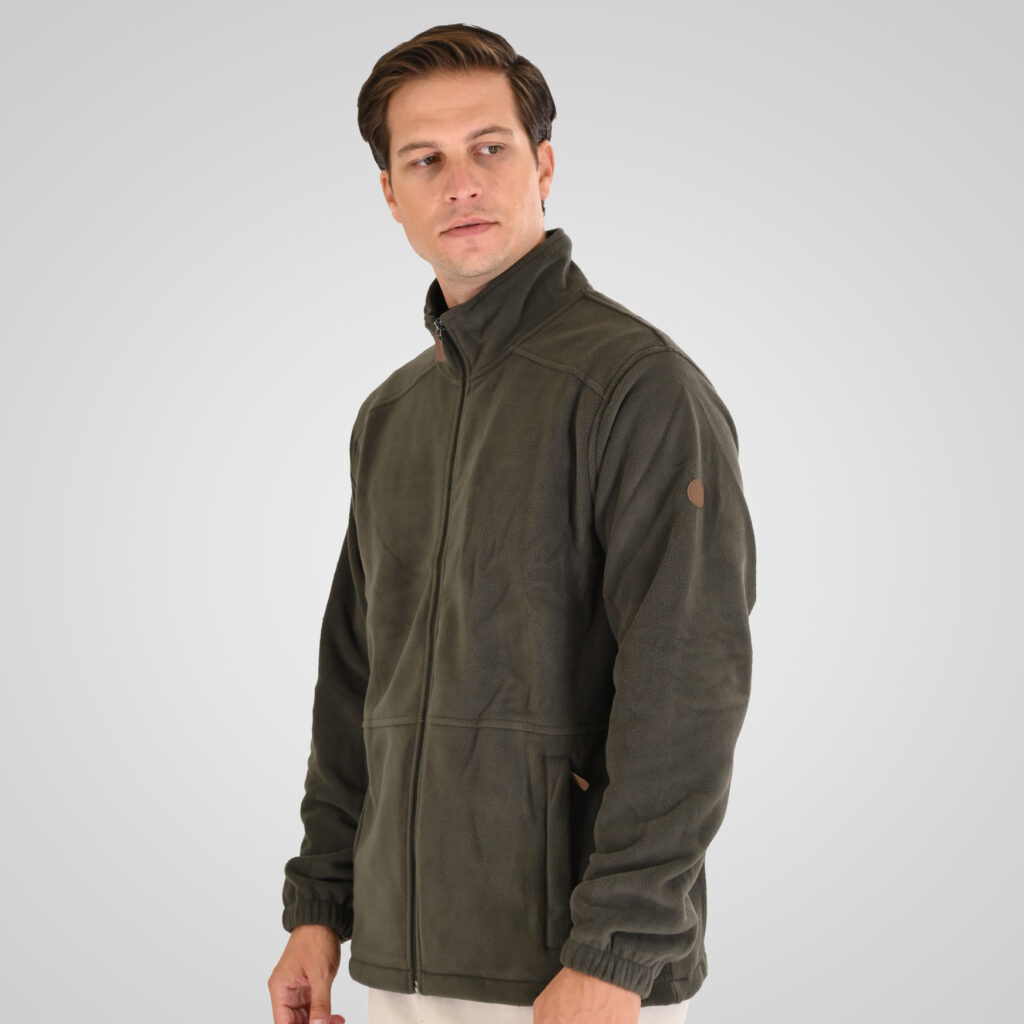 262MFT-7088 POLAR FLEECE TOP FULL-ZIP KHAKI