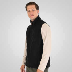 262MFT-7089 SLEEVELESS POLAR FLEECE TOP FULL-ZIP BLACK - Image 3