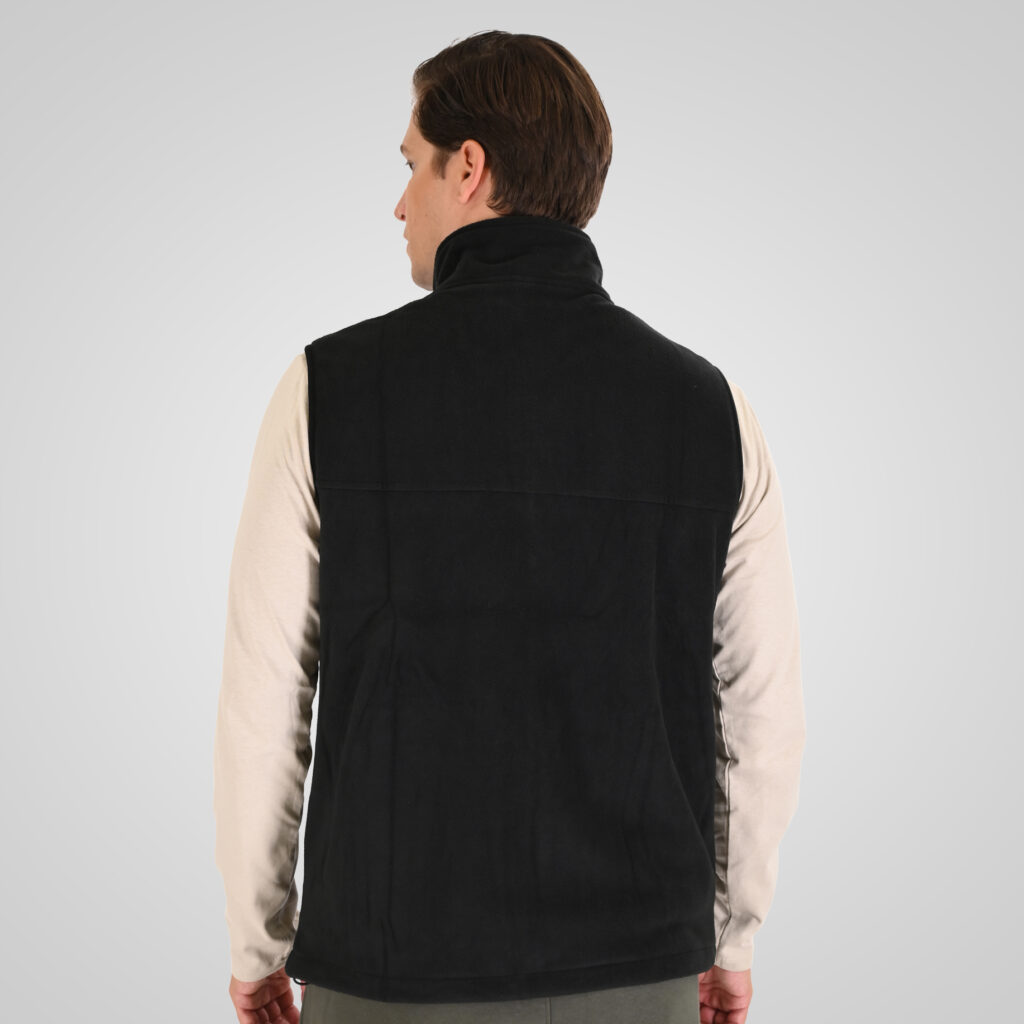 262MFT-7089 SLEEVELESS POLAR FLEECE TOP FULL-ZIP BLACK