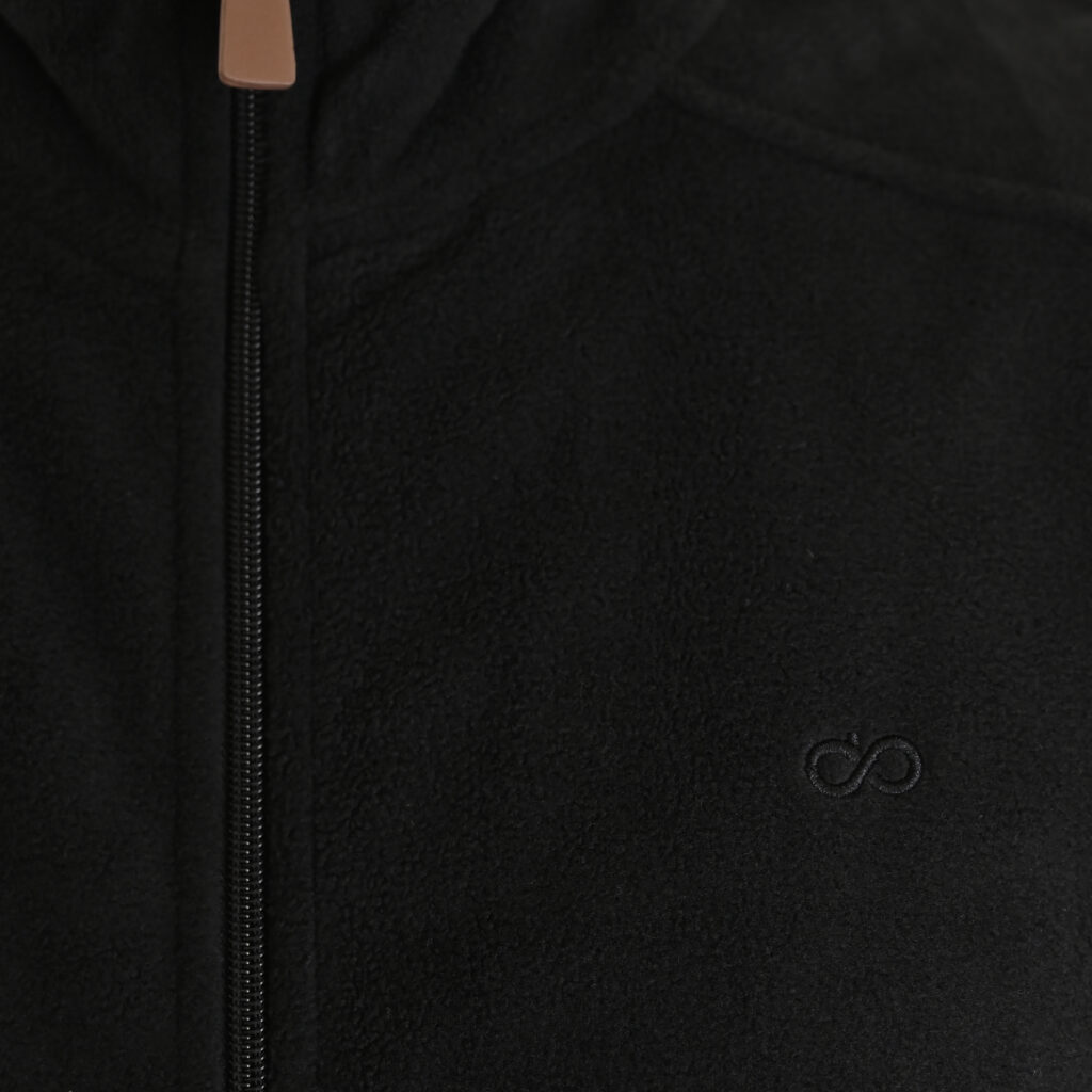 262MFT-7089 SLEEVELESS POLAR FLEECE TOP FULL-ZIP BLACK