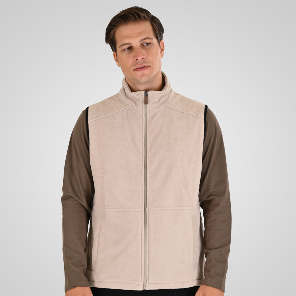 262MFT-7089 SLEEVELESS POLAR FLEECE TOP FULL-ZIP ICE