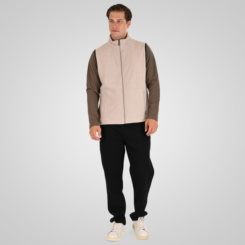 262MFT-7089 SLEEVELESS POLAR FLEECE TOP FULL-ZIP ICE