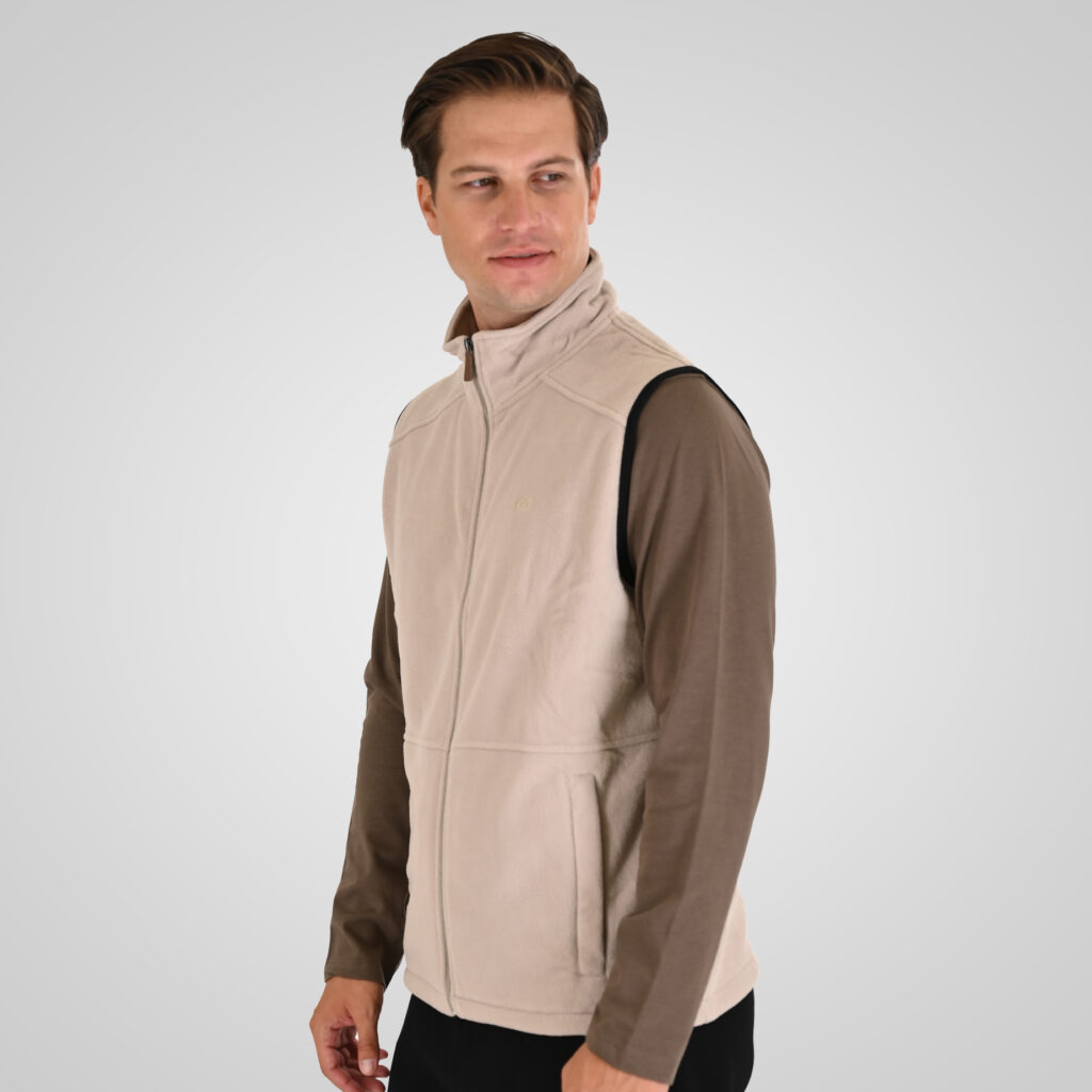 262MFT-7089 SLEEVELESS POLAR FLEECE TOP FULL-ZIP ICE