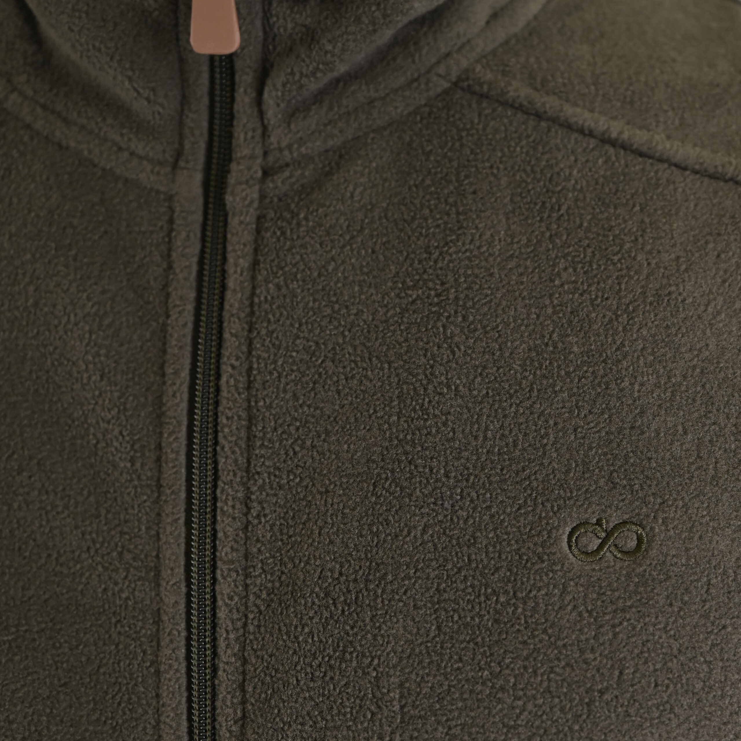 262MFT-7089 SLEEVELESS POLAR FLEECE TOP FULL-ZIP KHAKI - Image 5