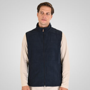 262MFT-7089 SLEEVELESS POLAR FLEECE TOP FULL-ZIP NAVY