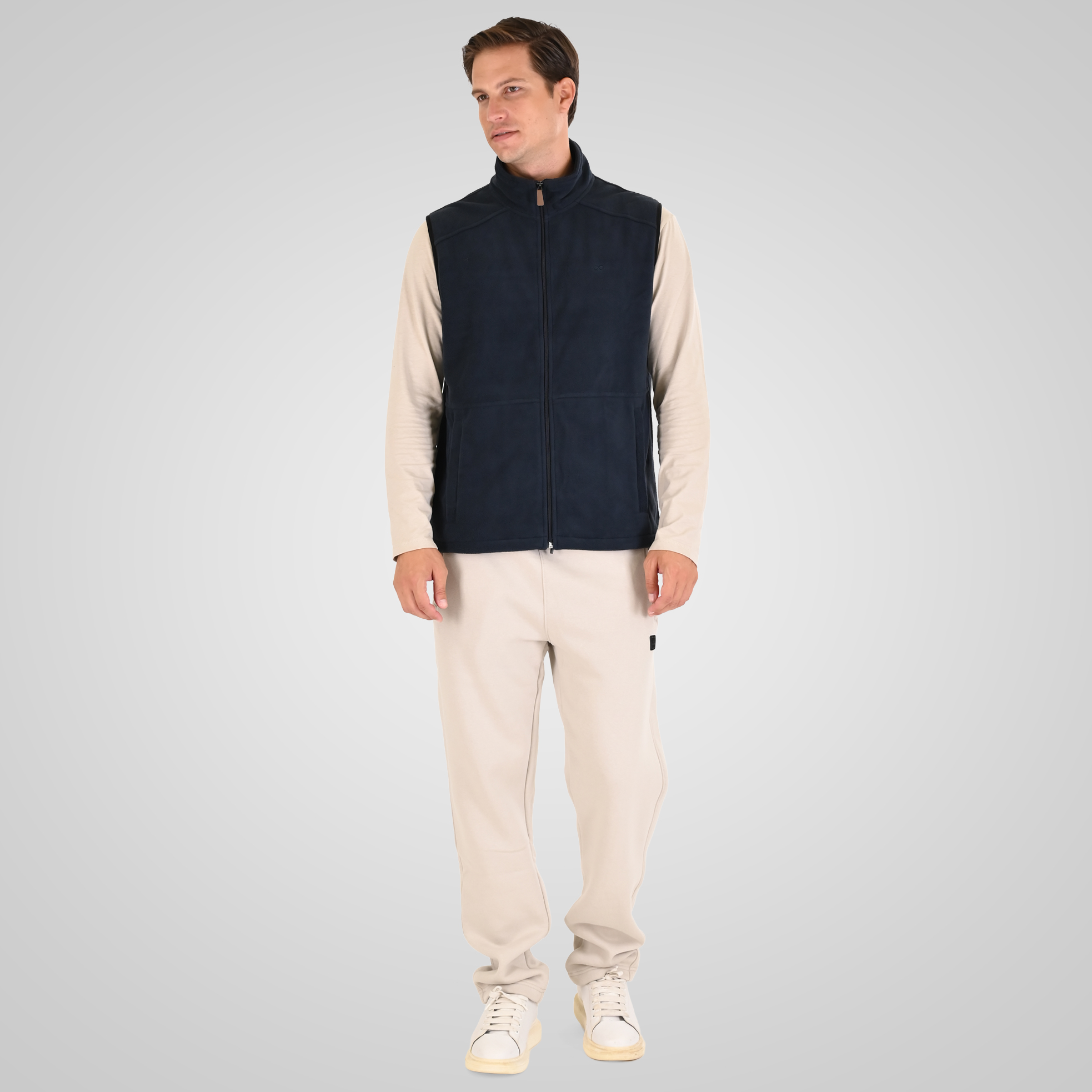 262MFT-7089 SLEEVELESS POLAR FLEECE TOP FULL-ZIP NAVY - Image 2