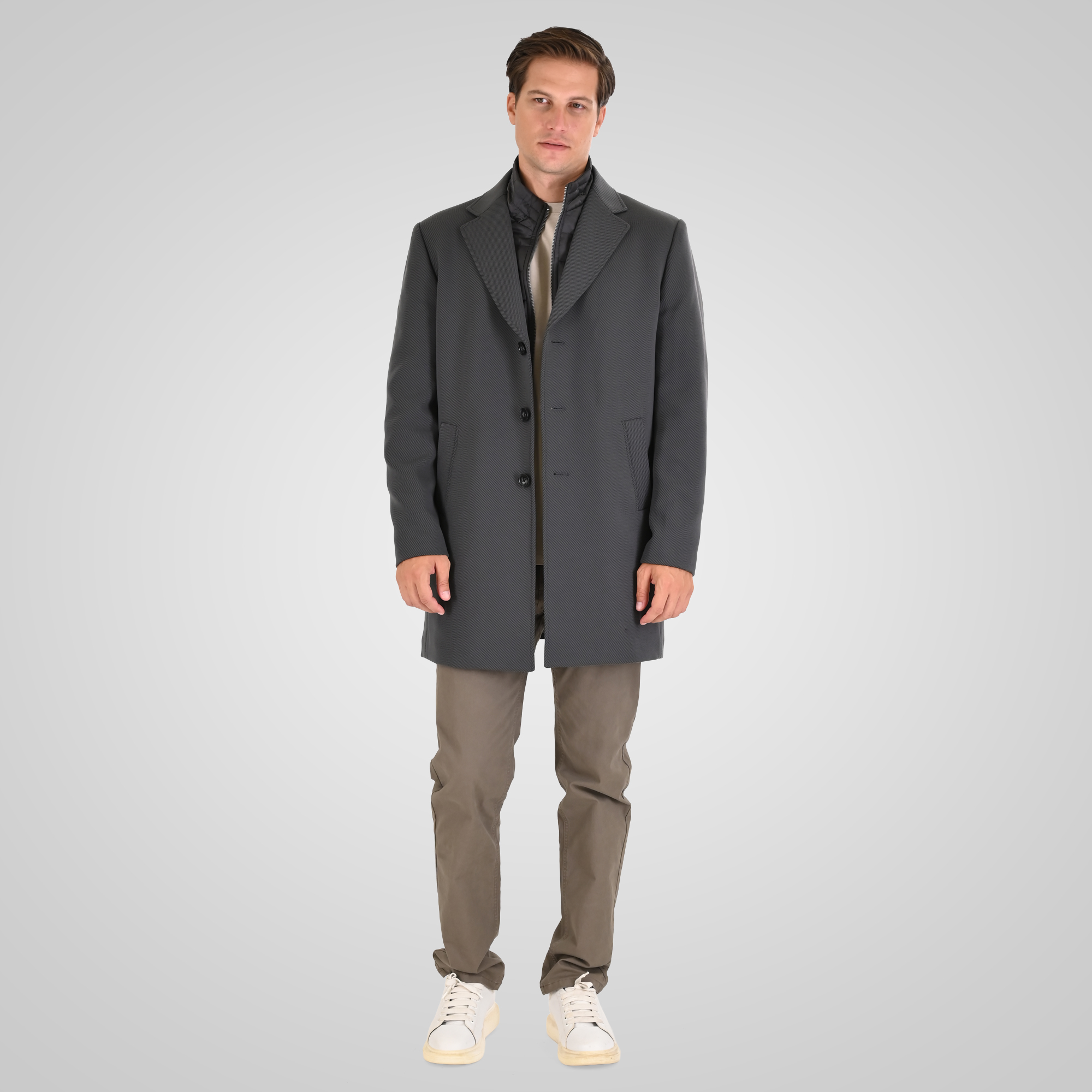 262MJK-2109 COATS LONG ANTHRACITE MELANGE - Image 2