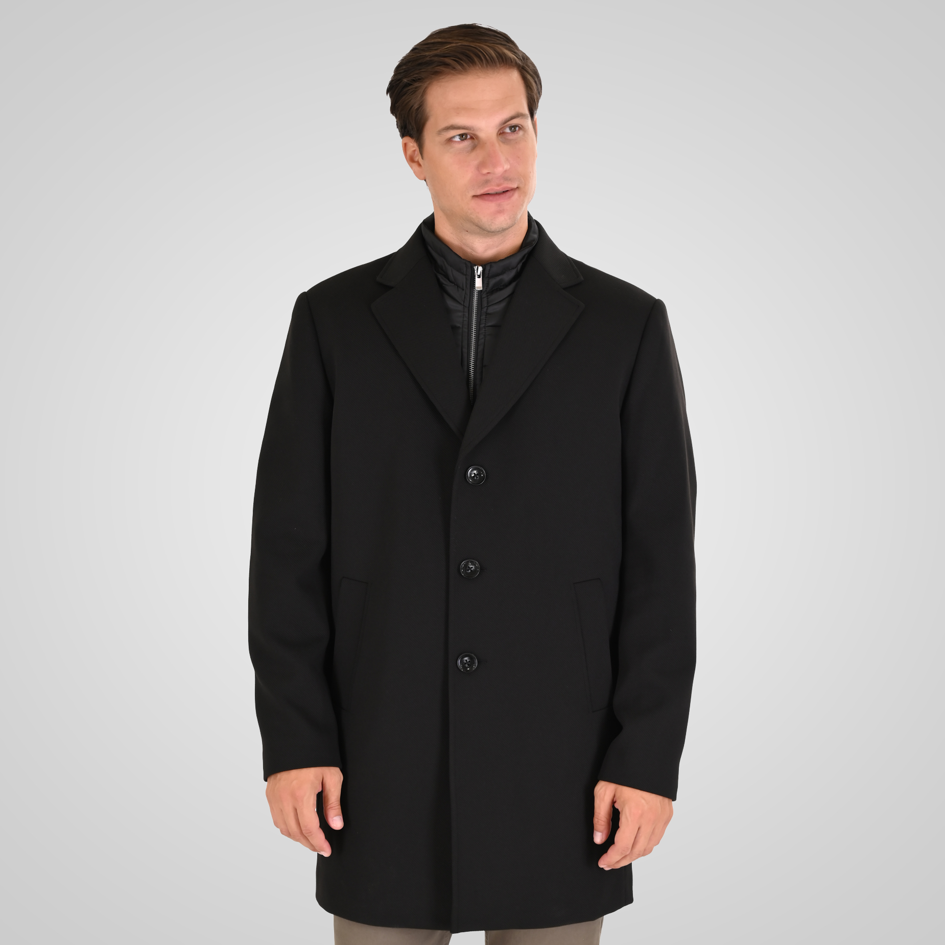 262MJK-2109 COATS LONG BLACK - Image 1