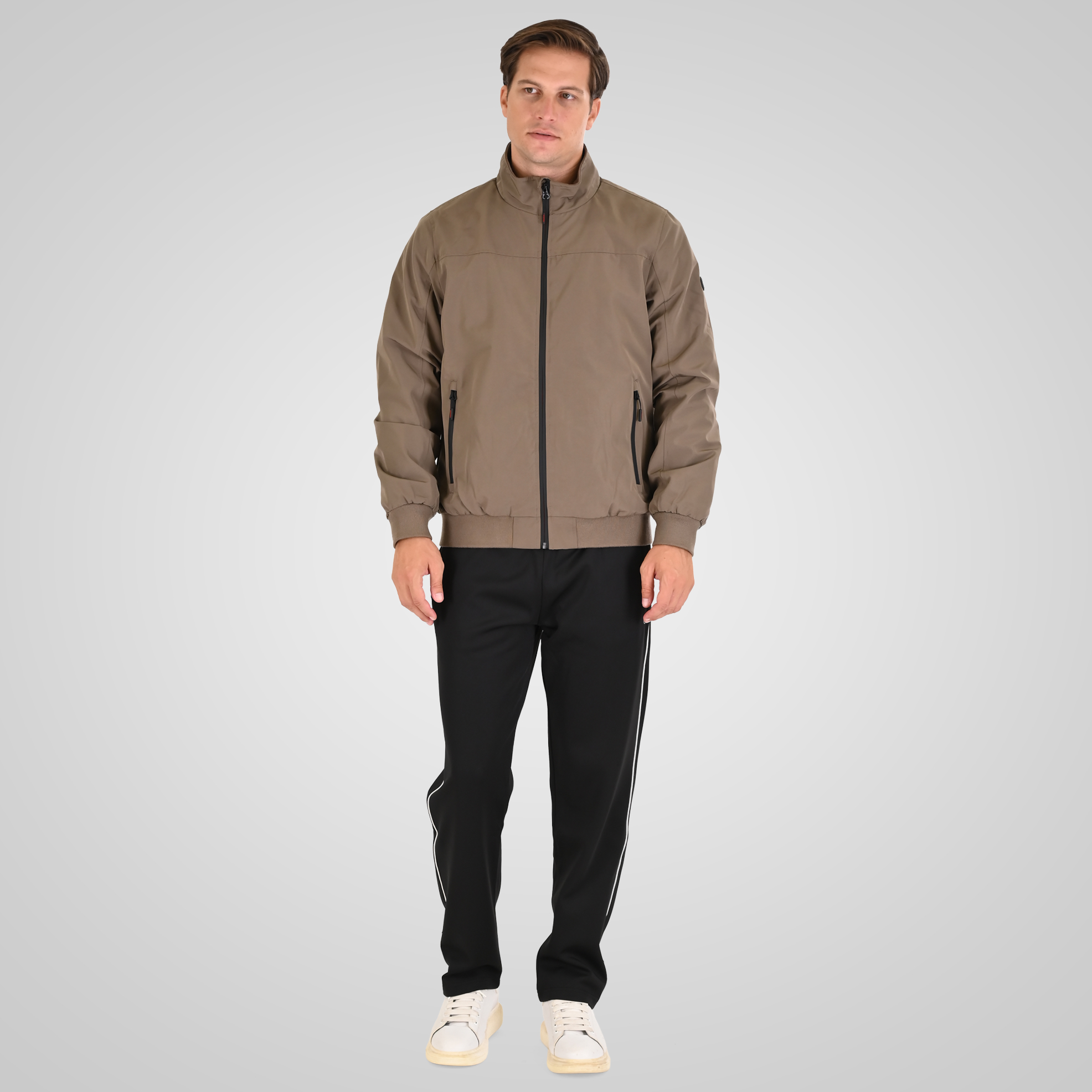 262MJK-2115 JACKETS BOMBER WITH FLEECE INSIDE MUD - Image 2