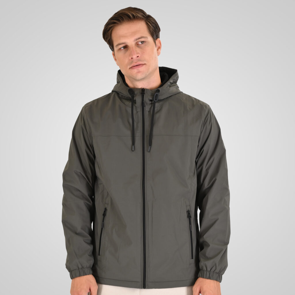 262MJK-2116 JACKETS WITH FLEECE INSIDE GREY GREEN