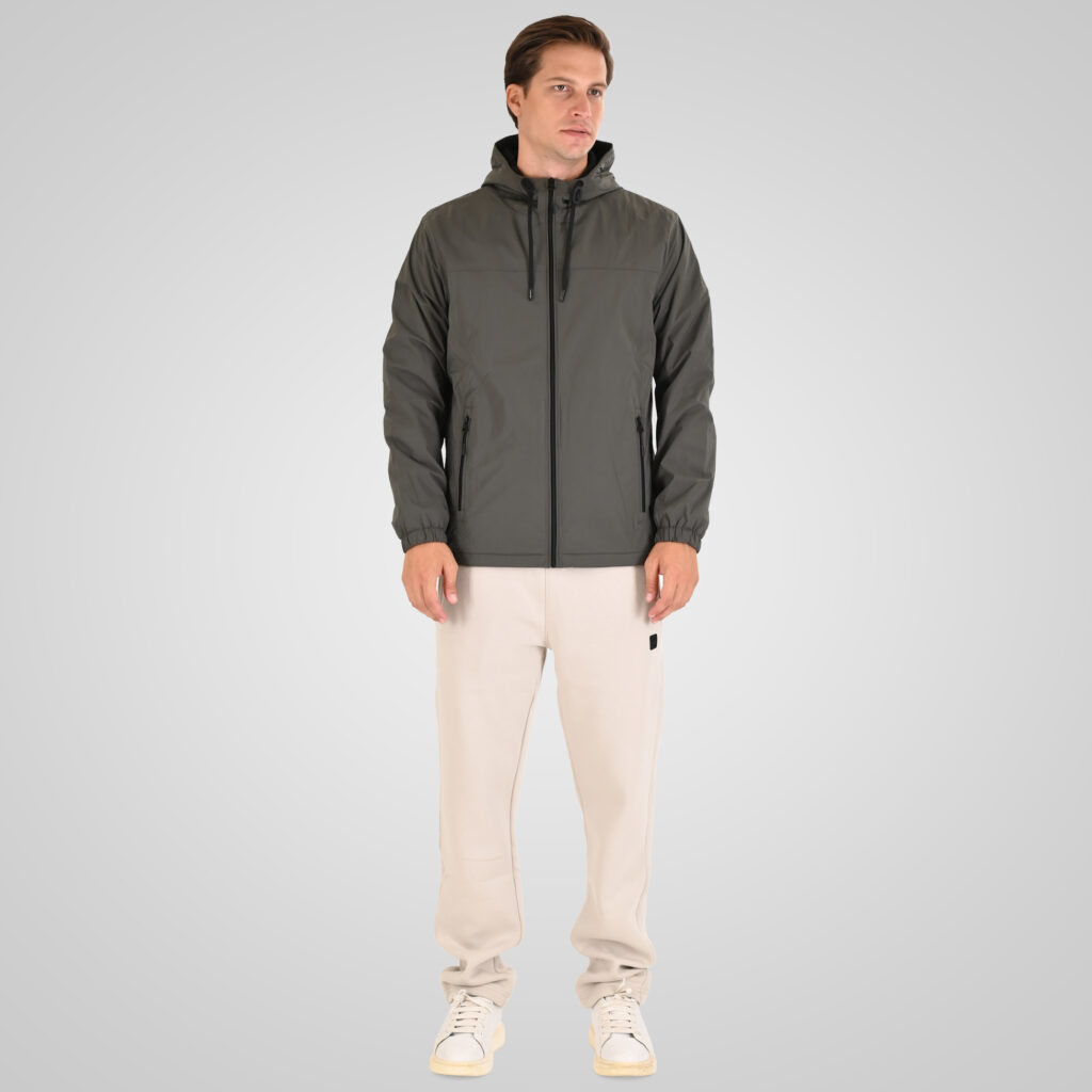 262MJK-2116 JACKETS WITH FLEECE INSIDE GREY GREEN