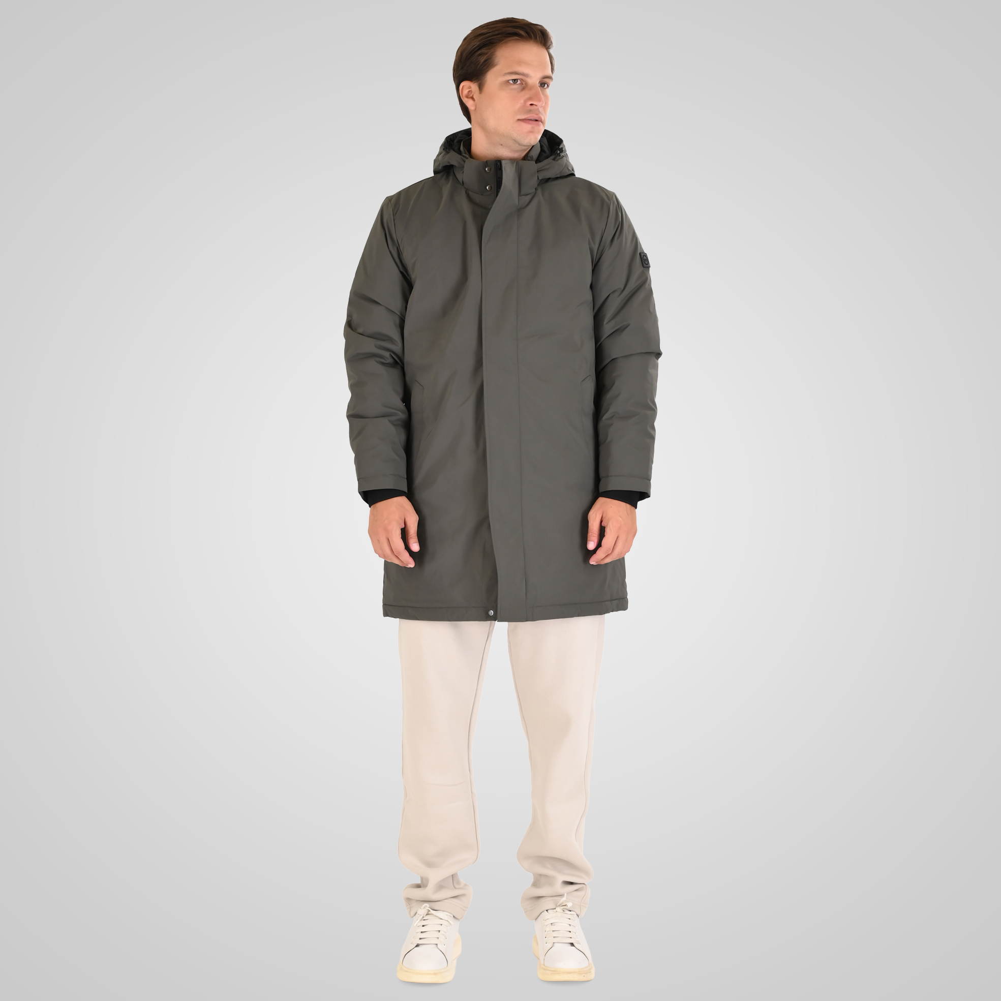 262MJK-2118 JACKETS LONG LENGTH GREY GREEN - Image 2