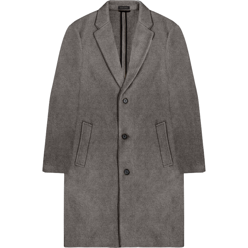 262MJK-2126 COATS LONG GREY MELANGE
