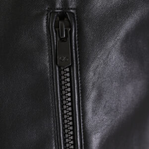 262MLJK-2110 BOMBER JACKETS PU LEATHER BLACK - Image 5