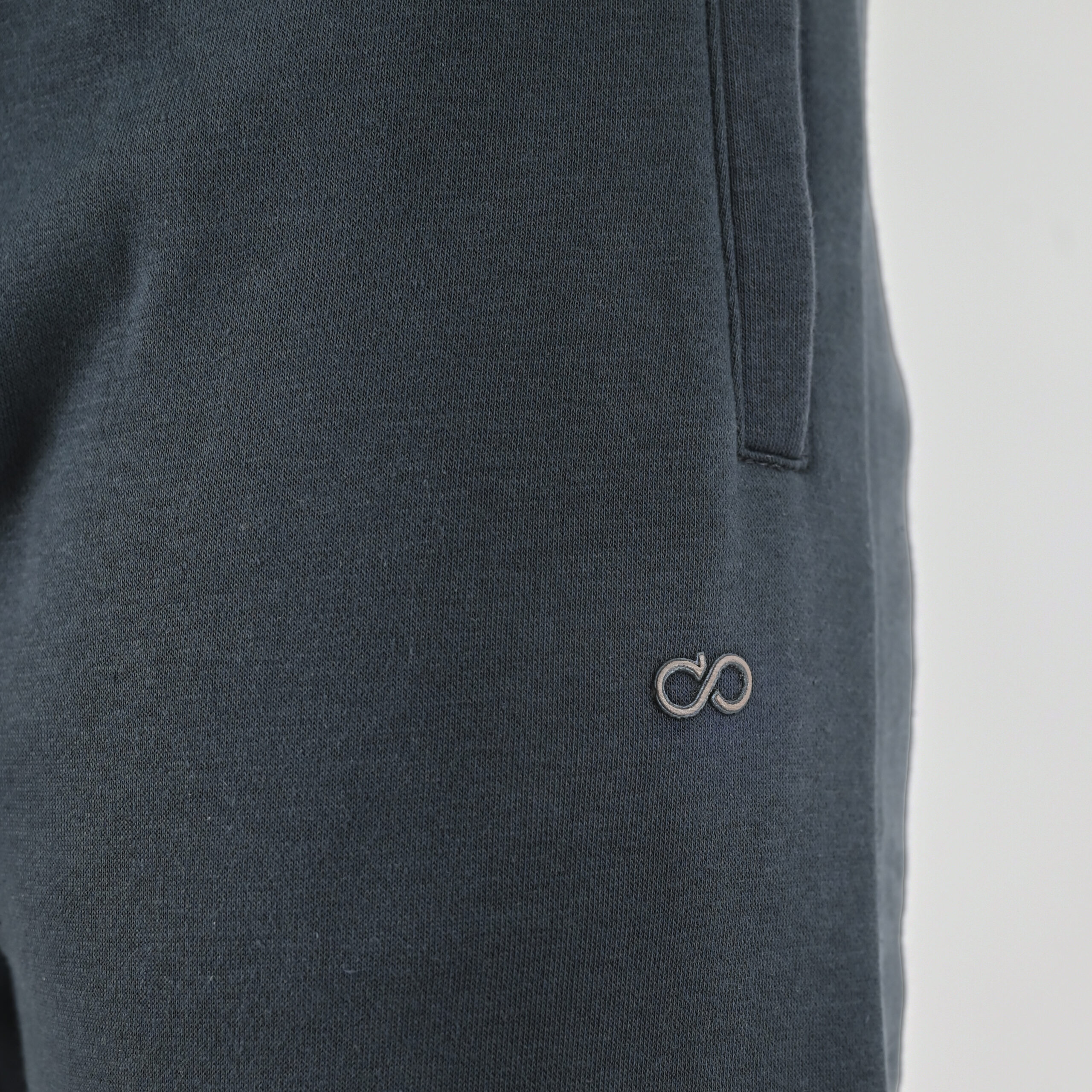 262MPAN-6055 JOGGER PANTS WITH ELASTIC WAISTBAND AND HEM WITH DENSE EMBROIDERY (BRUSHED FLEECE) ANTHRACITE - Image 5