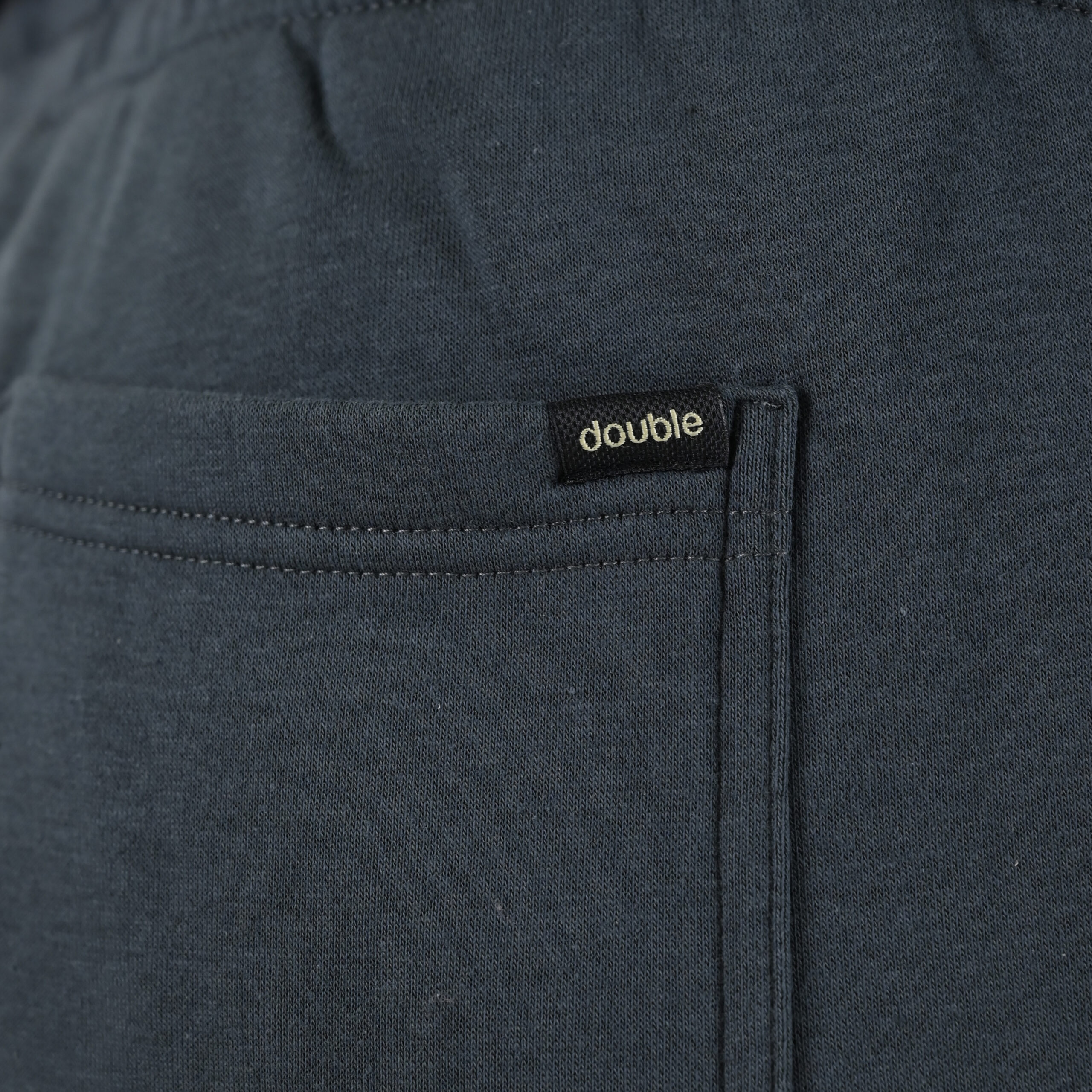 262MPAN-6055 JOGGER PANTS WITH ELASTIC WAISTBAND AND HEM WITH DENSE EMBROIDERY (BRUSHED FLEECE) ANTHRACITE - Image 6