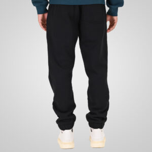 262MPAN-6055 JOGGER PANTS WITH ELASTIC WAISTBAND AND HEM WITH DENSE EMBROIDERY (BRUSHED FLEECE) BLACK - Image 3