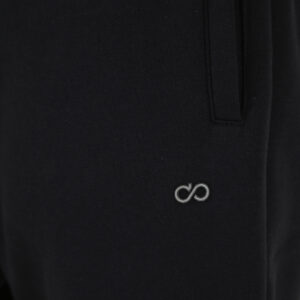 262MPAN-6055 JOGGER PANTS WITH ELASTIC WAISTBAND AND HEM WITH DENSE EMBROIDERY (BRUSHED FLEECE) BLACK - Image 4