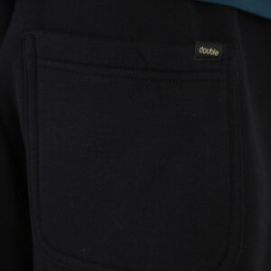 262MPAN-6055 JOGGER PANTS WITH ELASTIC WAISTBAND AND HEM WITH DENSE EMBROIDERY (BRUSHED FLEECE) BLACK - Image 5