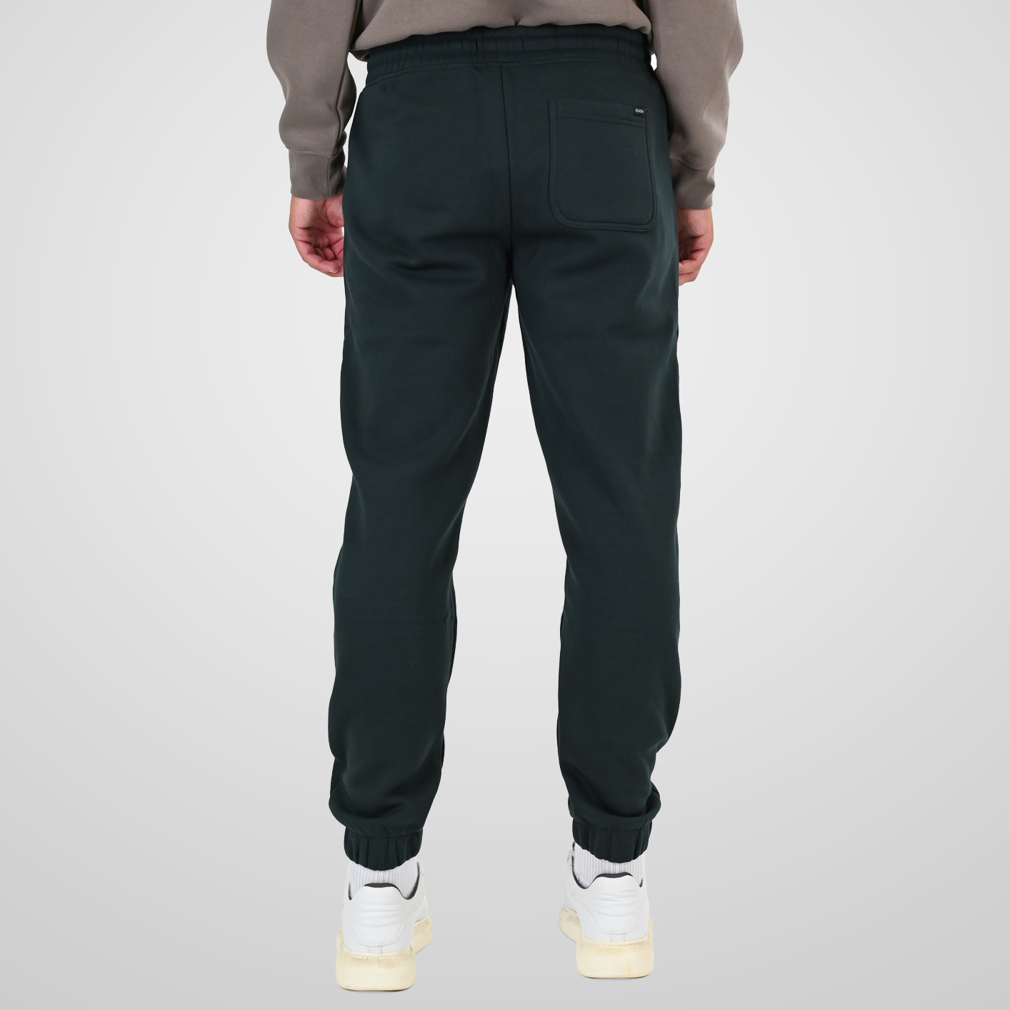 262MPAN-6055 JOGGER PANTS WITH ELASTIC WAISTBAND AND HEM WITH DENSE EMBROIDERY (BRUSHED FLEECE) FOREST GREEN - Image 4