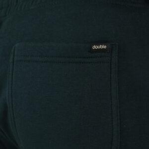 262MPAN-6055 JOGGER PANTS WITH ELASTIC WAISTBAND AND HEM WITH DENSE EMBROIDERY (BRUSHED FLEECE) FOREST GREEN - Image 6