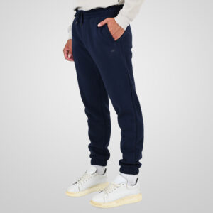 262MPAN-6055 JOGGER PANTS WITH ELASTIC WAISTBAND AND HEM WITH DENSE EMBROIDERY (BRUSHED FLEECE) NAVY - Image 3