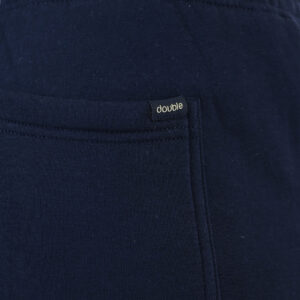 262MPAN-6055 JOGGER PANTS WITH ELASTIC WAISTBAND AND HEM WITH DENSE EMBROIDERY (BRUSHED FLEECE) NAVY - Image 6