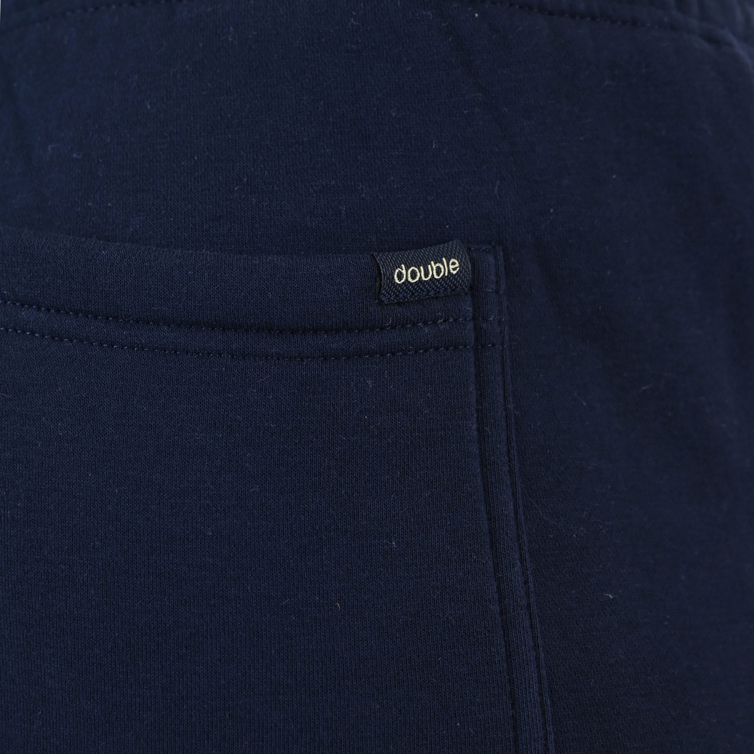 262MPAN-6055 JOGGER PANTS WITH ELASTIC WAISTBAND AND HEM WITH DENSE EMBROIDERY (BRUSHED FLEECE) NAVY - Image 6