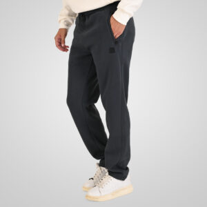 262MPAN-6056 JOGGER PANTS WITH ELASTIC WAISTBAND WITH ZIPPER POCKETS (BRUSHED FLEECE) ANTHRACITE - Image 3