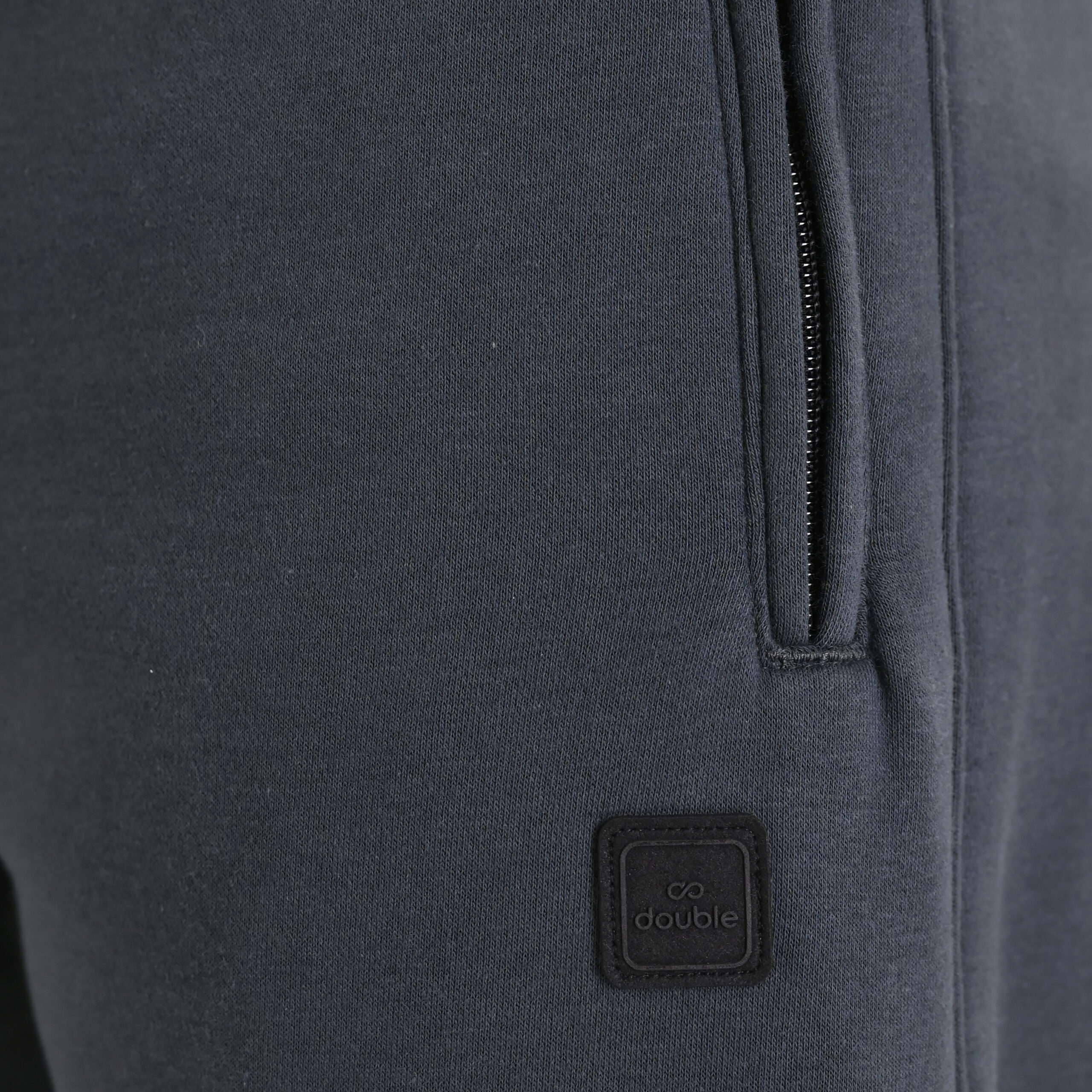 262MPAN-6056 JOGGER PANTS WITH ELASTIC WAISTBAND WITH ZIPPER POCKETS (BRUSHED FLEECE) ANTHRACITE - Image 5