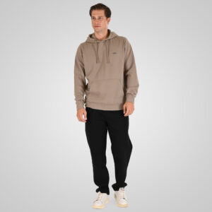 262MPAN-6056 JOGGER PANTS WITH ELASTIC WAISTBAND WITH ZIPPER POCKETS (BRUSHED FLEECE) BLACK