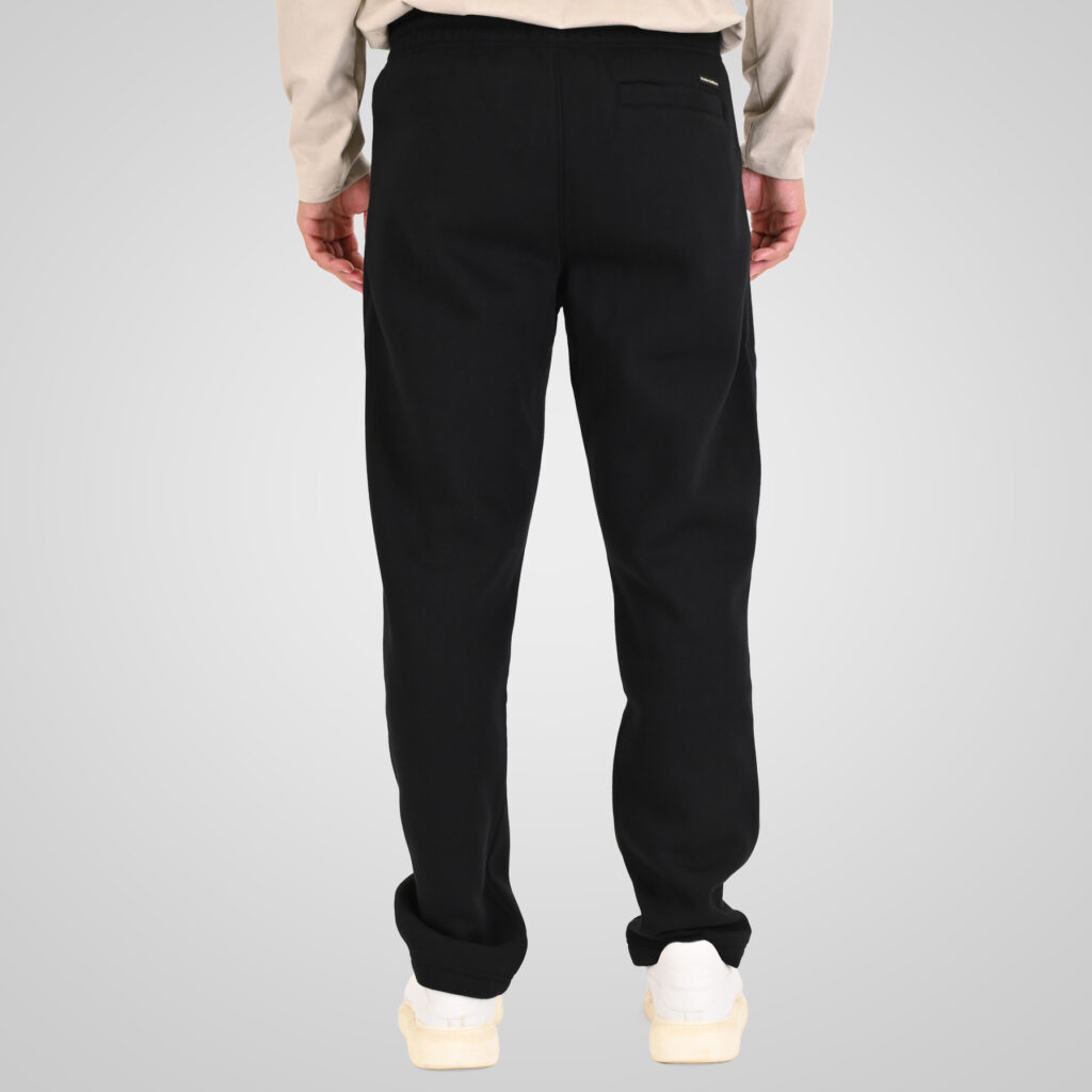 262MPAN-6056 JOGGER PANTS WITH ELASTIC WAISTBAND WITH ZIPPER POCKETS (BRUSHED FLEECE) BLACK